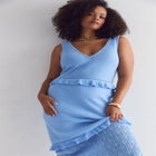 Crochet Sweater Maxi Dress image number null