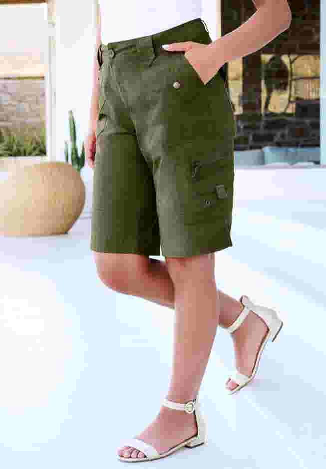 Plus Size Cargo Shorts image number 0