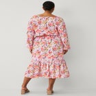 Button Front Midi Dress With Self Belt image number 1