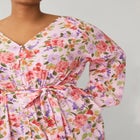 Button Front Midi Dress With Self Belt image number 2