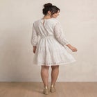 Tiered Eyelet Tie Waist Dress image number null