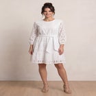 Tiered Eyelet Tie Waist Dress image number null