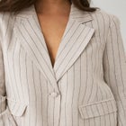 Classic Linen-Blend Blazer image number null