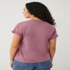 Crew Neck Tee With Rolled Cuffs image number null