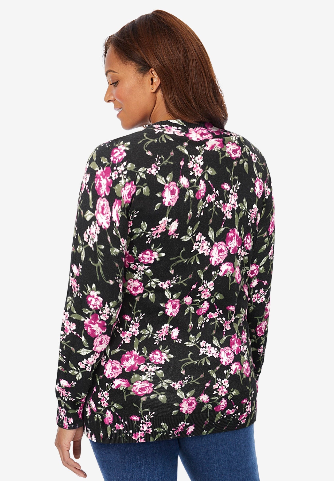 Perfect Long-Sleeve Cardigan Sweater image number 1