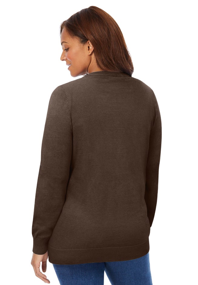 Perfect Long-Sleeve Cardigan Sweater image number 1