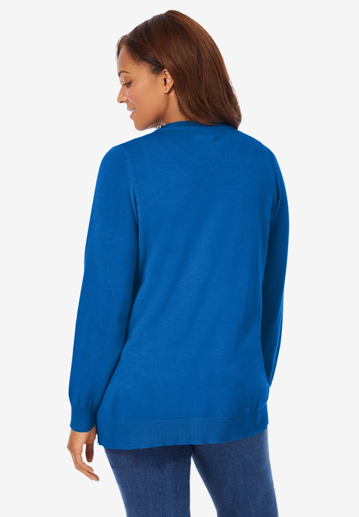 Perfect Long-Sleeve Cardigan Sweater image number 1