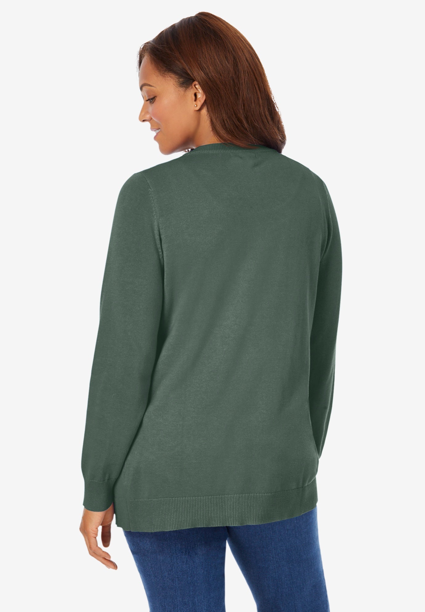 Perfect Long-Sleeve Cardigan Sweater image number 1