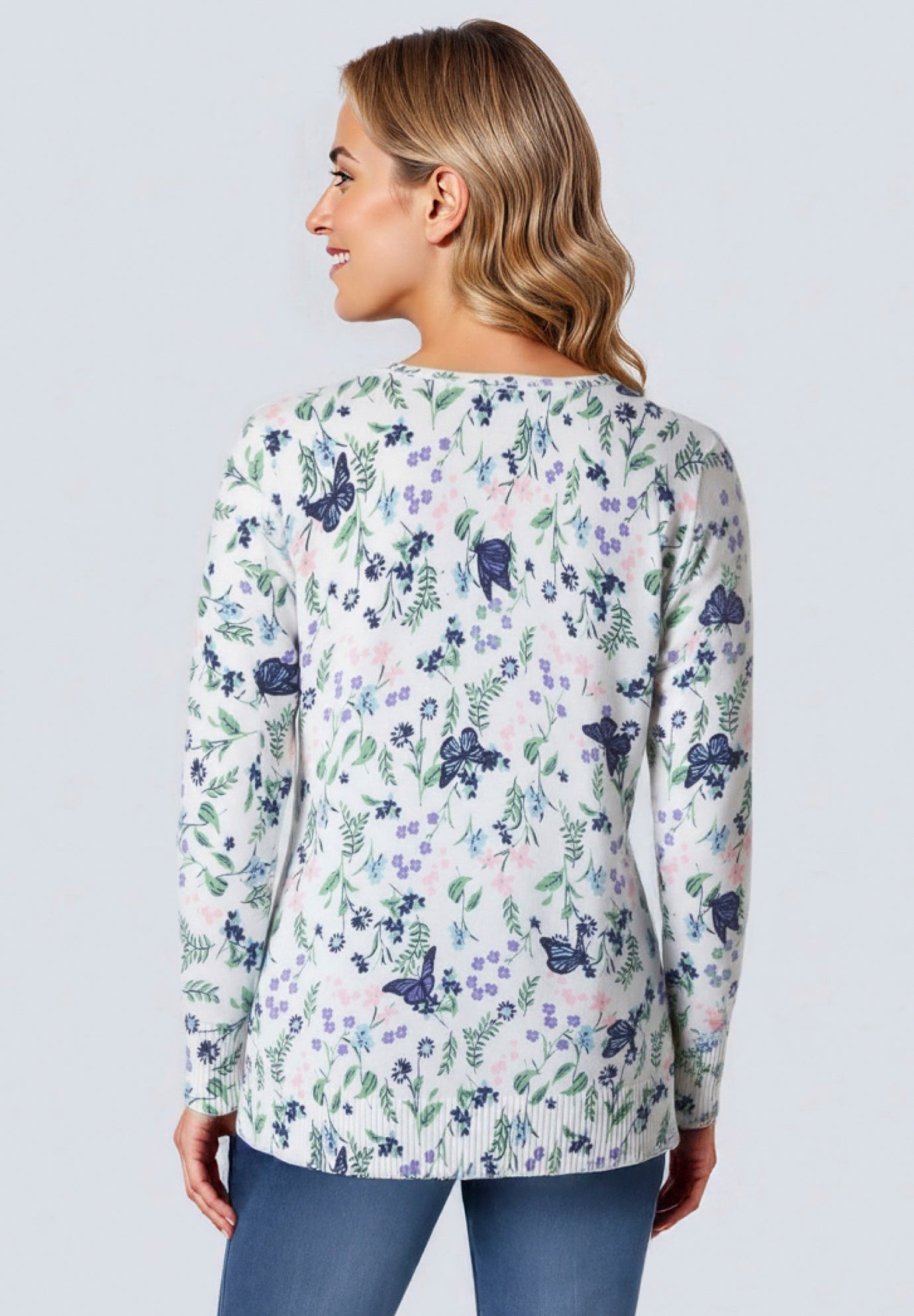 Perfect Long-Sleeve Cardigan Sweater image number 1