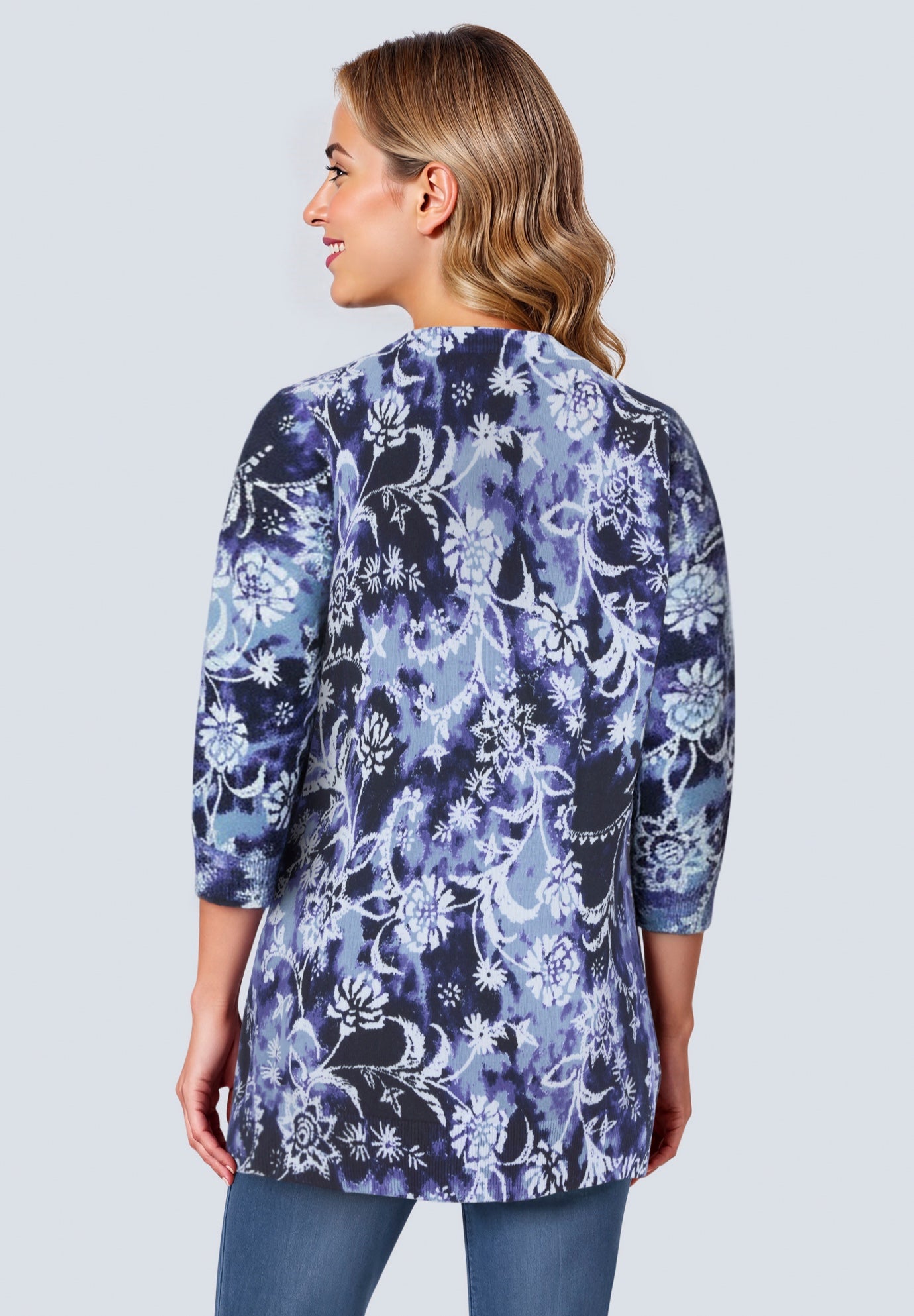 Perfect Long-Sleeve Cardigan Sweater image number 1