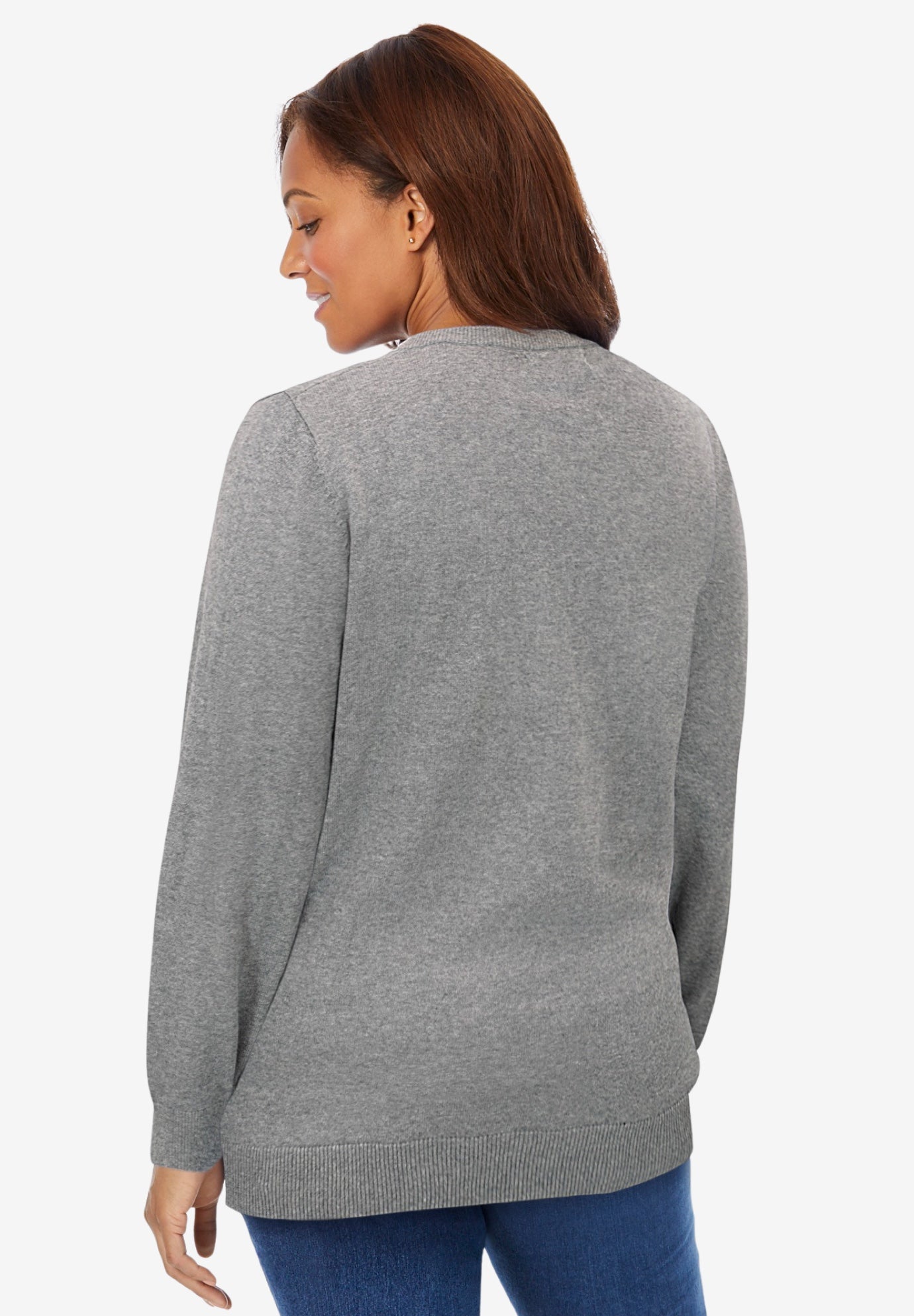 Perfect Long-Sleeve Cardigan Sweater image number 1