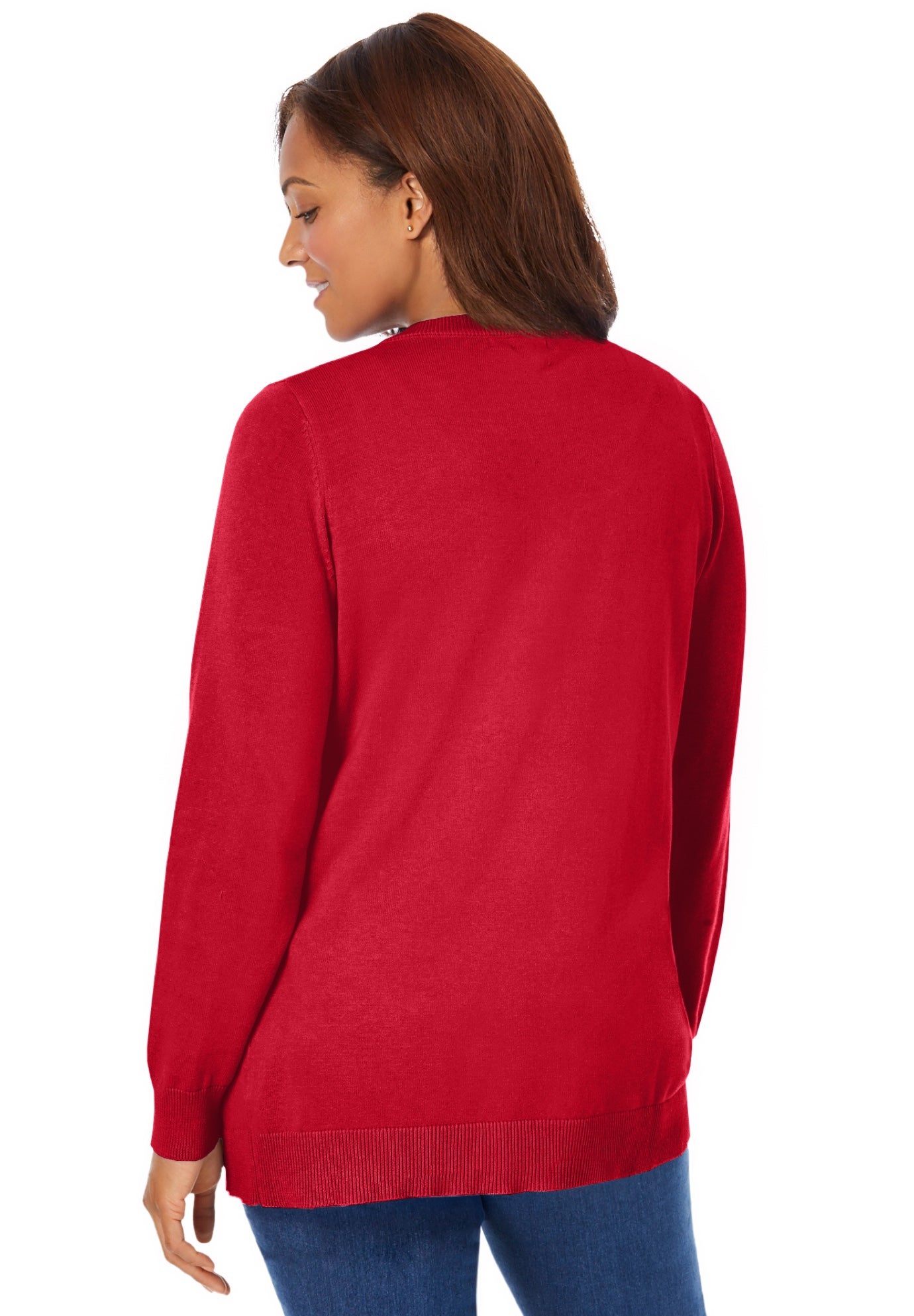 Perfect Long-Sleeve Cardigan Sweater image number 1