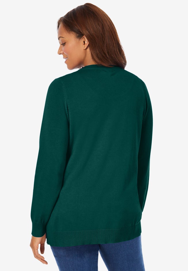 Perfect Long-Sleeve Cardigan Sweater image number 1