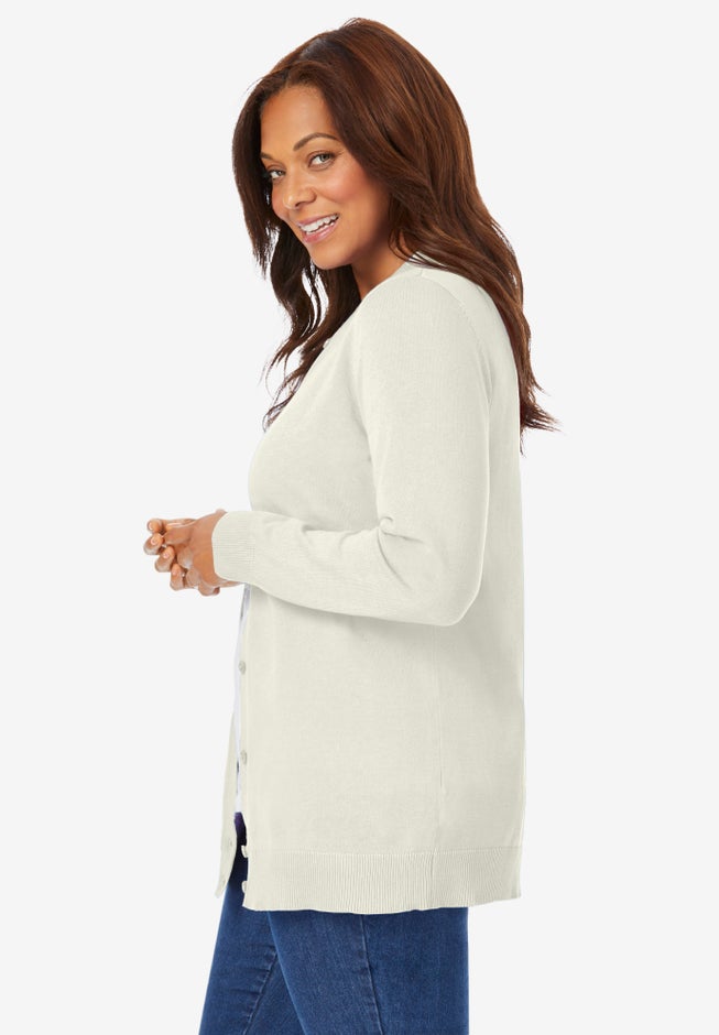 Perfect Long-Sleeve Cardigan Sweater image number 2