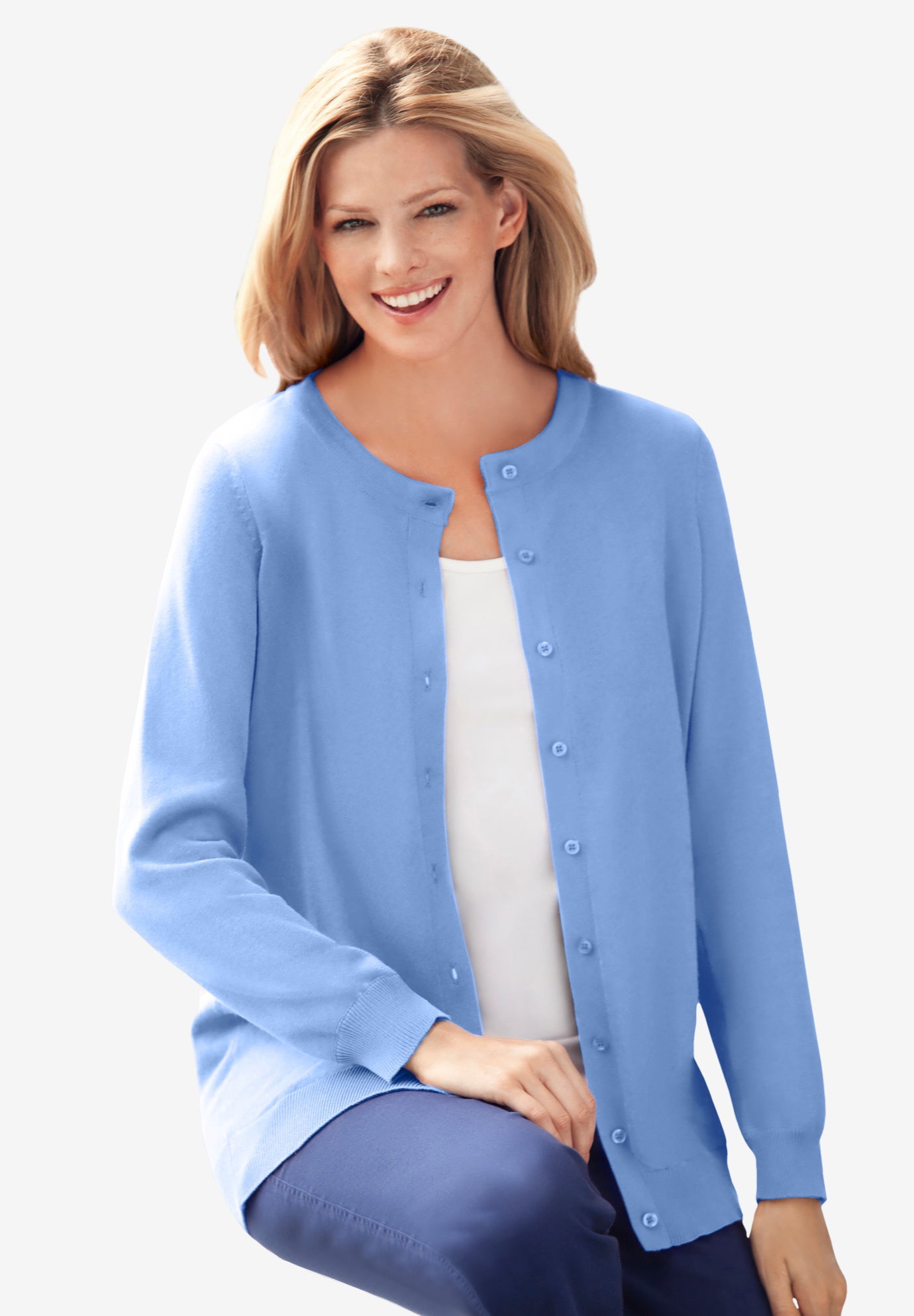 Perfect Long-Sleeve Cardigan Sweater image number 0