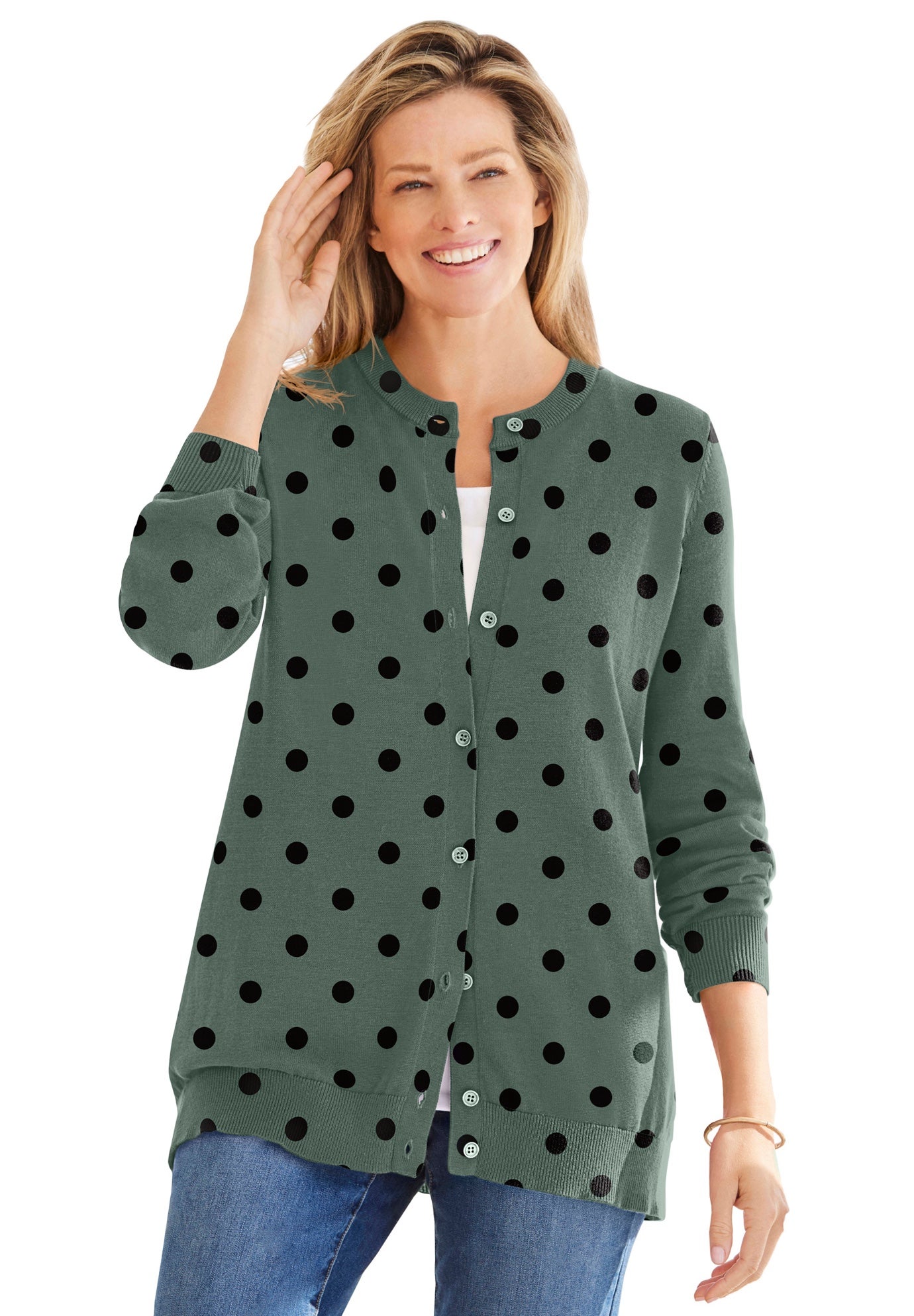 Perfect Long-Sleeve Cardigan Sweater image number 0