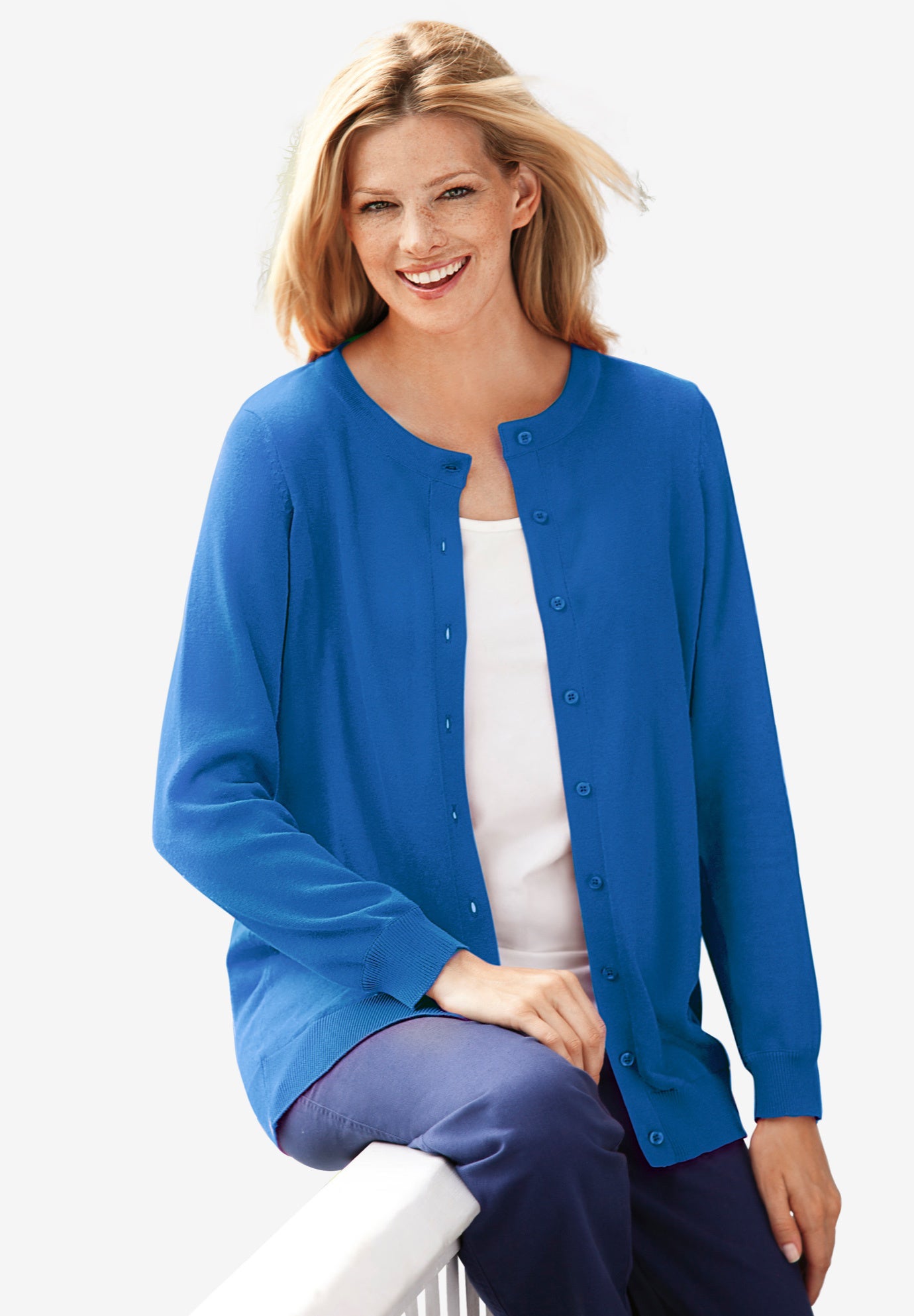 Perfect Long-Sleeve Cardigan Sweater image number 0