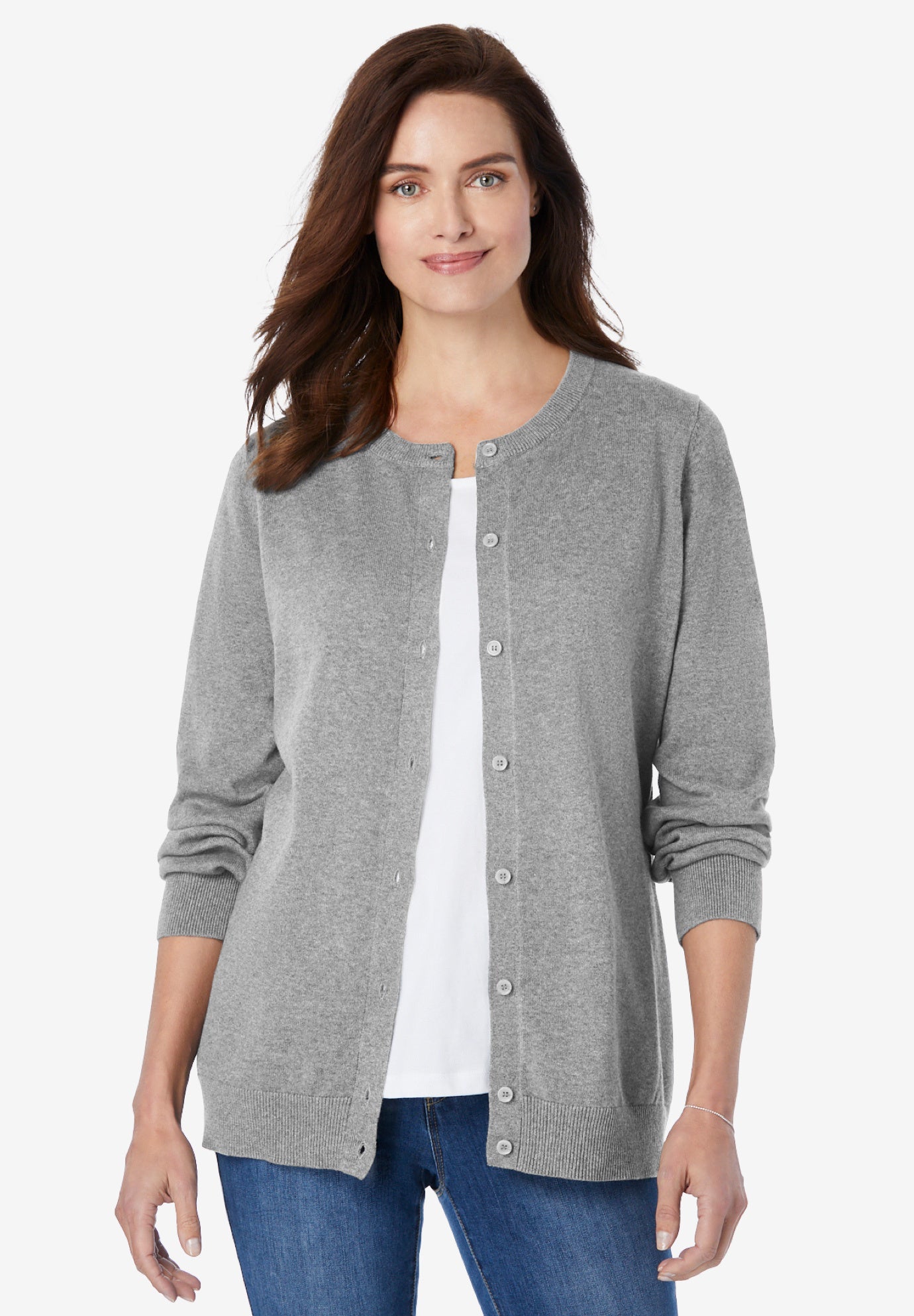 Perfect Long-Sleeve Cardigan Sweater image number 0