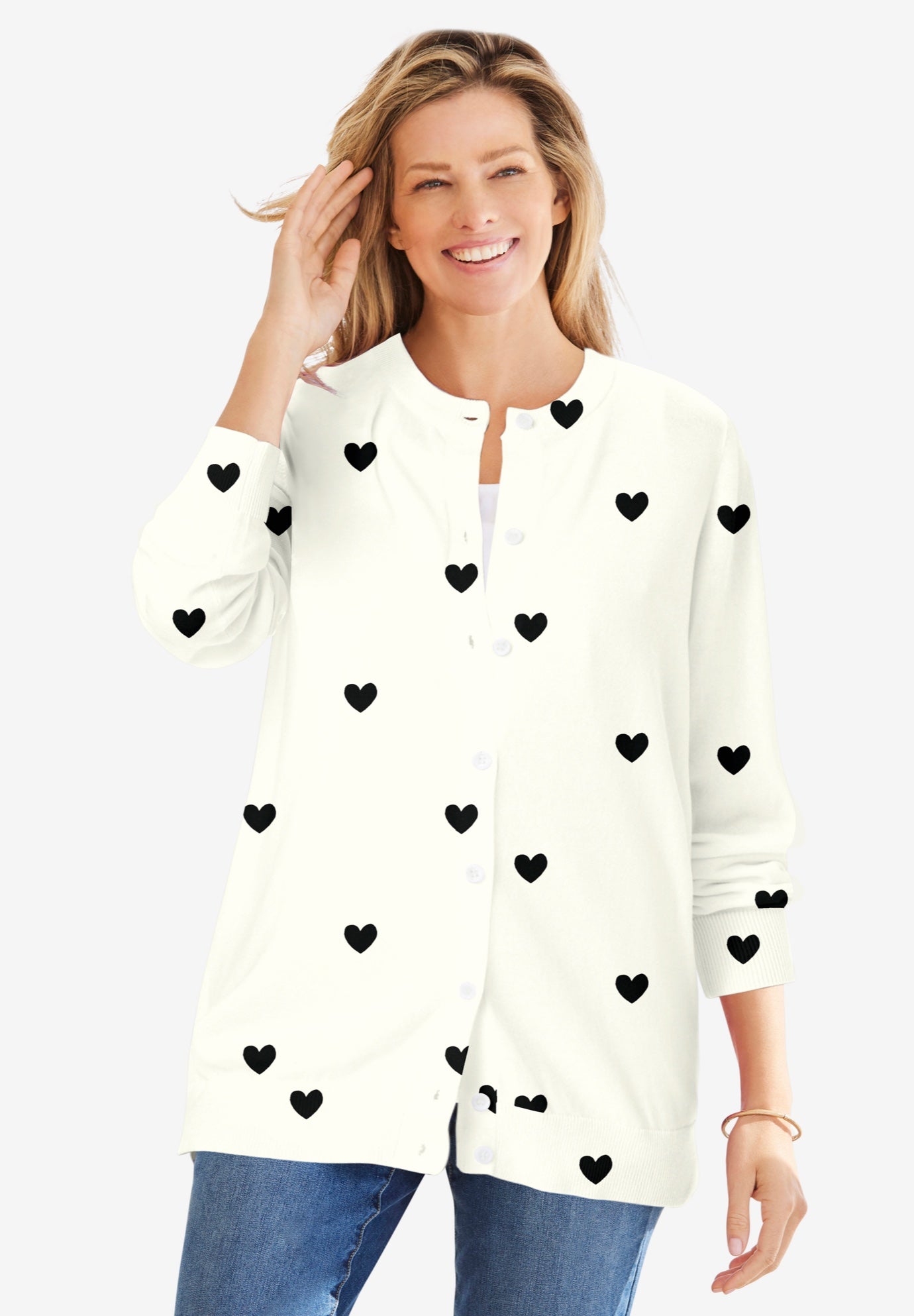 Perfect Long-Sleeve Cardigan Sweater image number 0