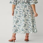 Smocked Waistband Maxi Skirt image number null