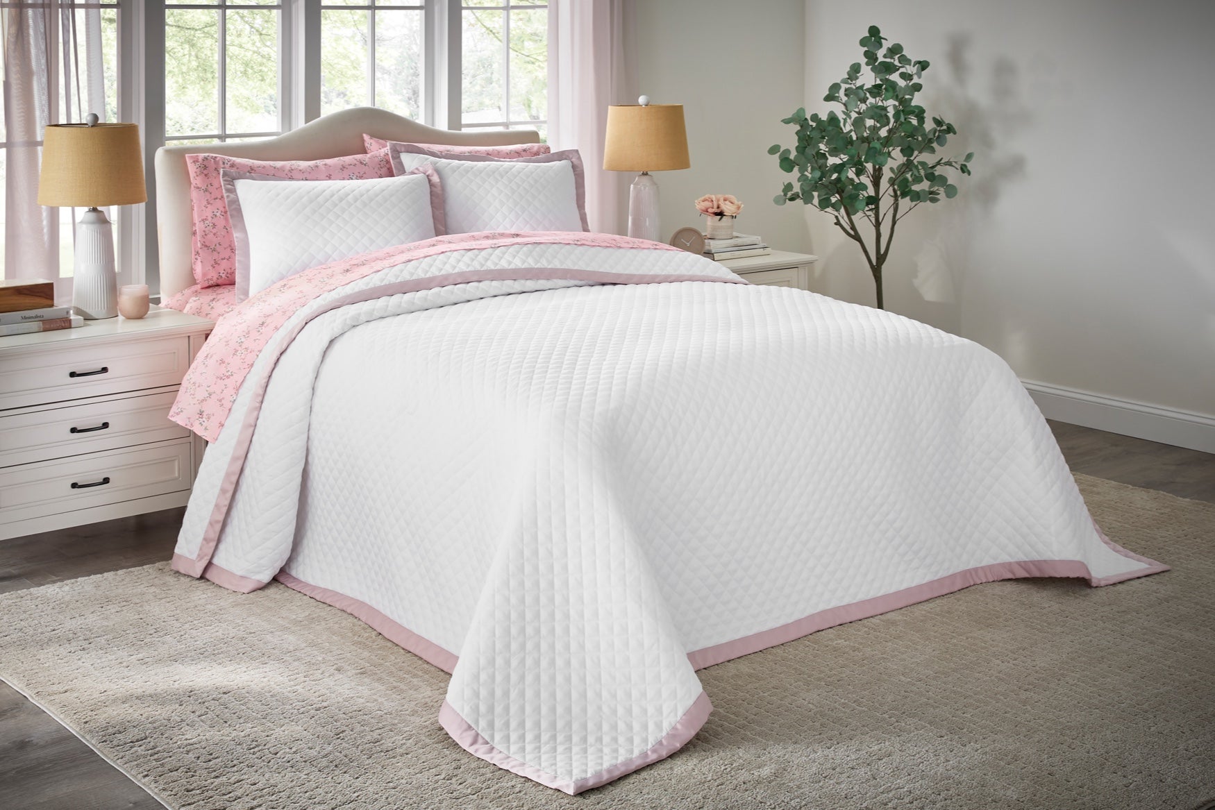 Satin Border 3-Pc. Bedspread Set image number 0