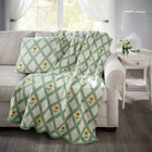 Knitted Chenille Flower Pillow image number null