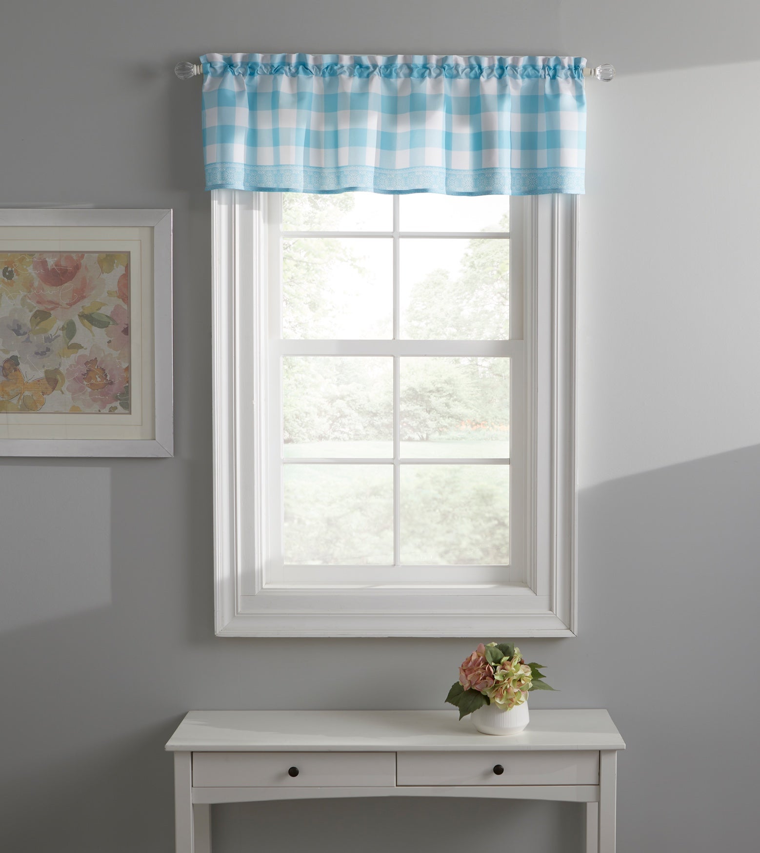 Gingham Plaid Valance image number 0