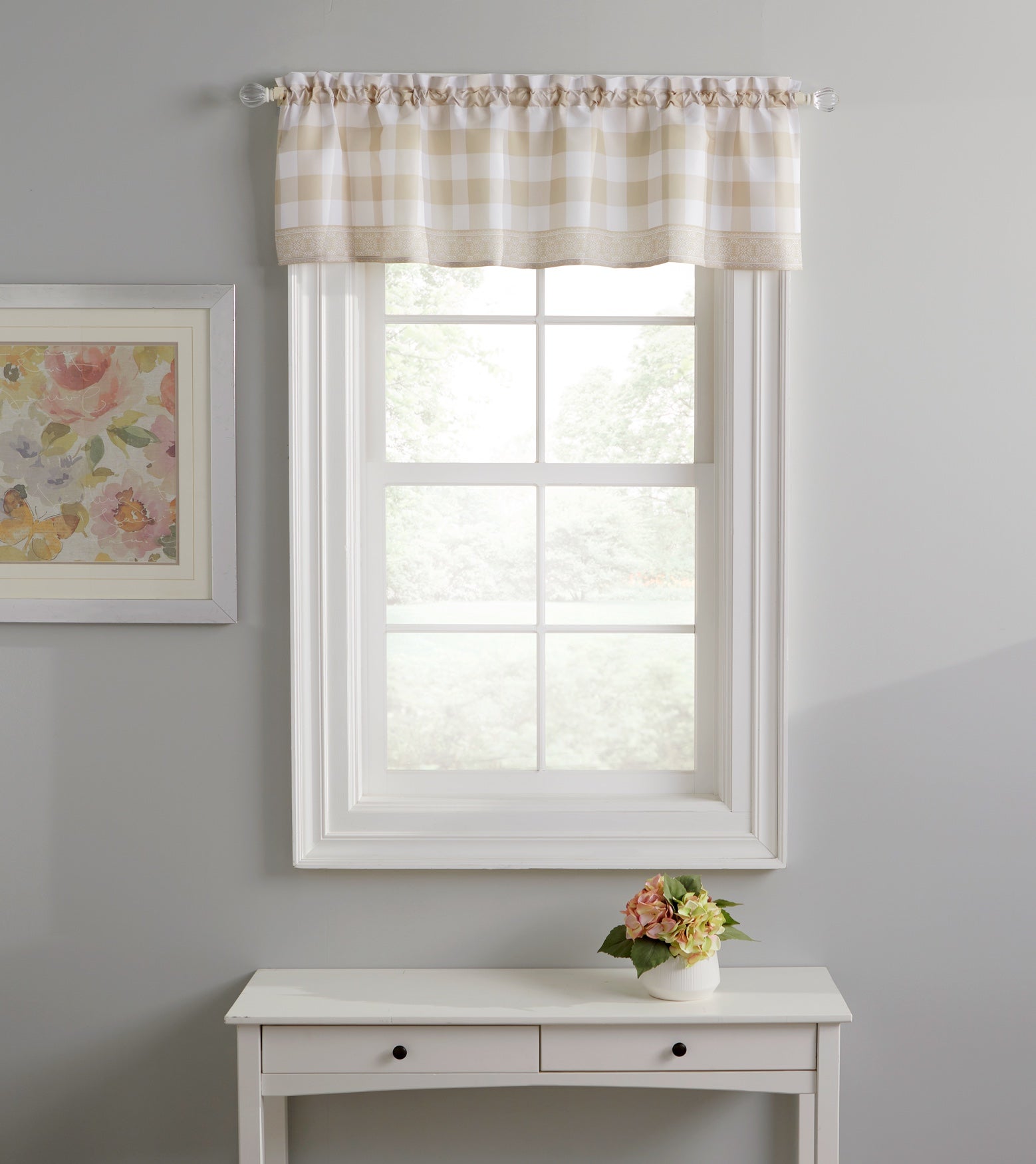 Gingham Plaid Valance image number 0