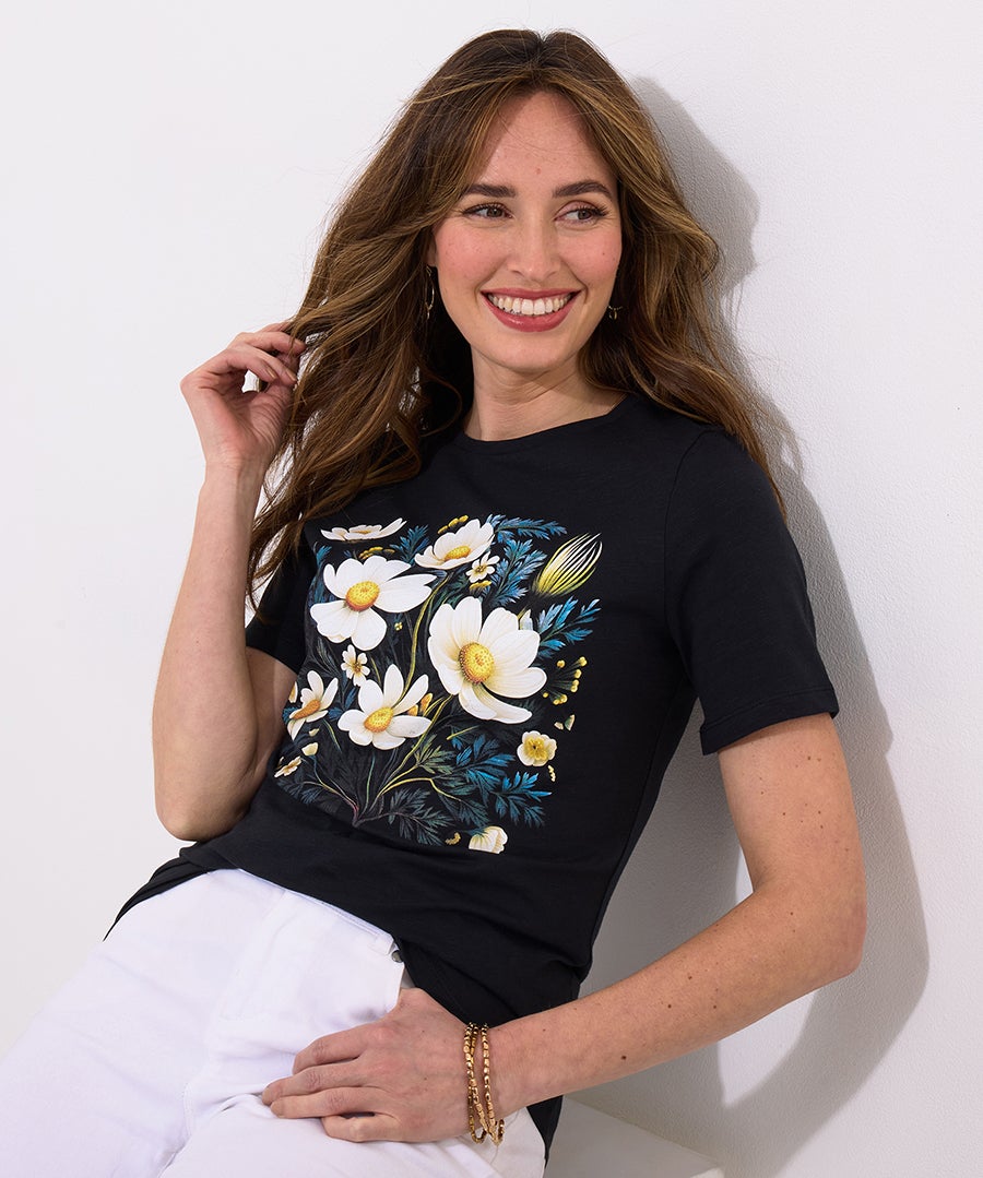 Cotton Slub Graphic Tee image number 0