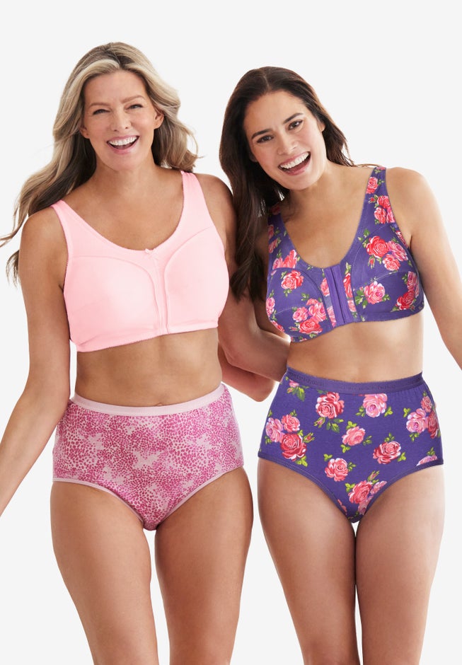 Cotton Front-Close Wireless Bra image number 10