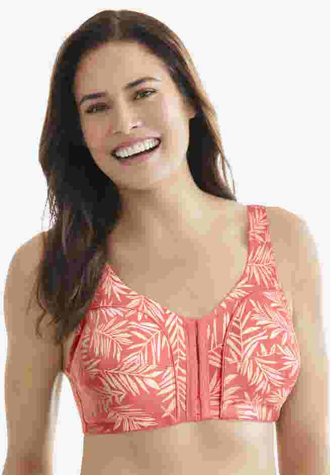 Cotton Front-Close Wireless Bra image number 0