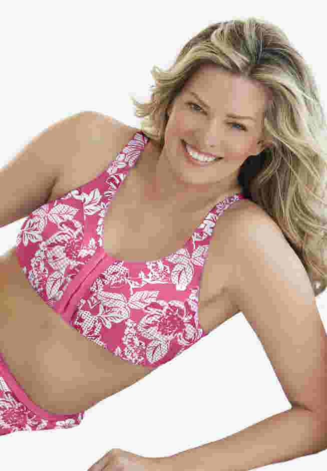 Cotton Front-Close Wireless Bra image number 0