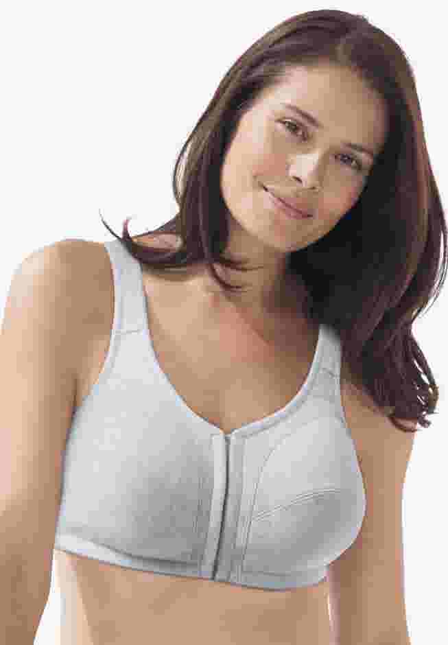 Cotton Front-Close Wireless Bra image number 0