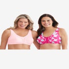 Cotton Front-Close Wireless Bra image number null