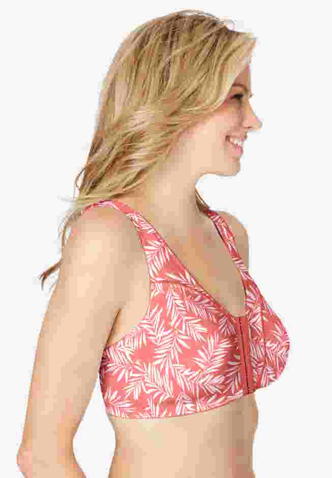 Cotton Front-Close Wireless Bra image number 2