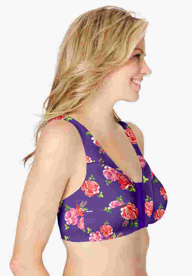 Cotton Front-Close Wireless Bra image number 2