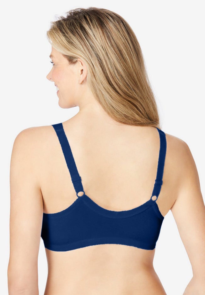 Cotton Front-Close Wireless Bra image number 1