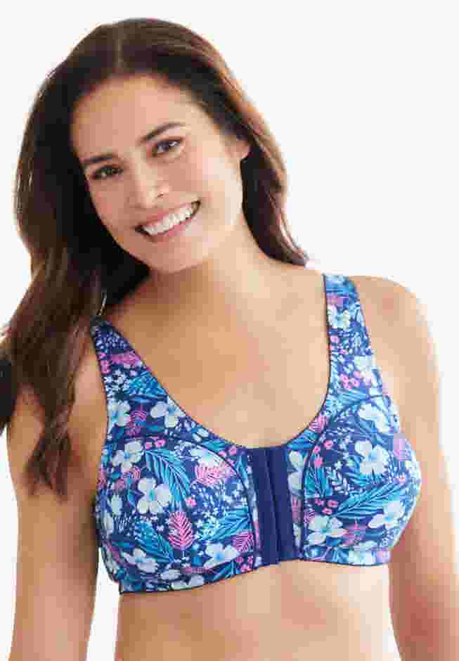 Cotton Front-Close Wireless Bra image number 0