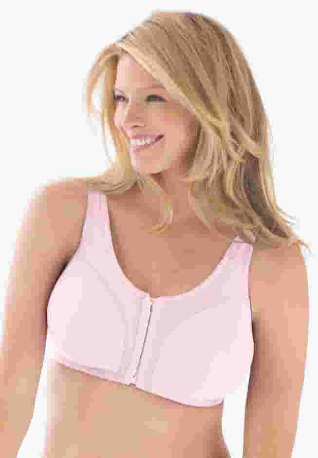 Cotton Front-Close Wireless Bra image number 0