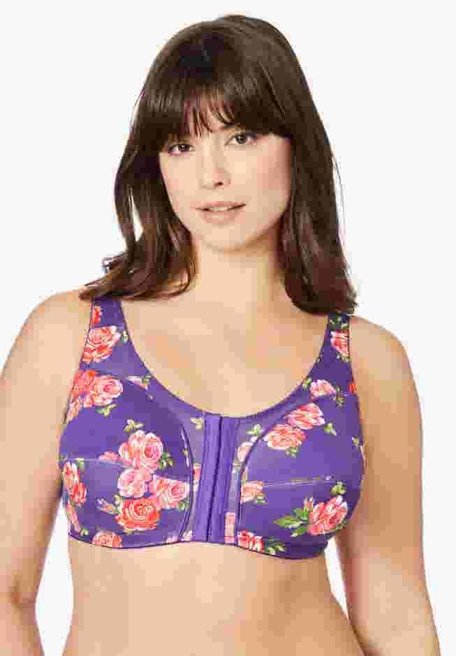 Cotton Front-Close Wireless Bra image number 0