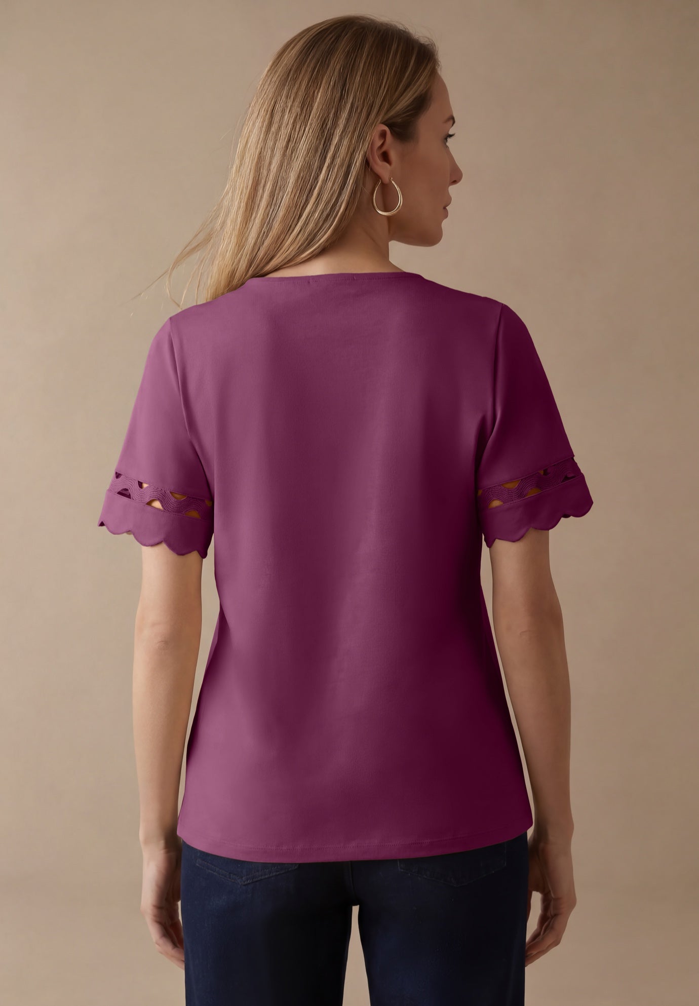 Scallop Trim Tee image number 1