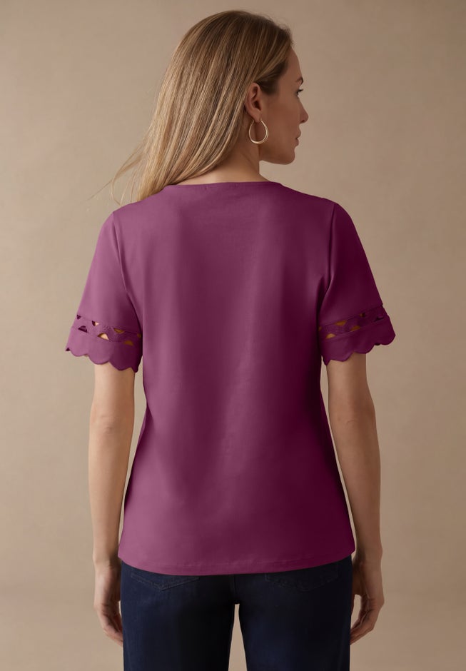 Scallop Trim Tee image number 1