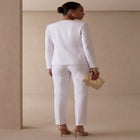 Shaped Crepe Jacket & Straight-Leg Pant Suit image number null