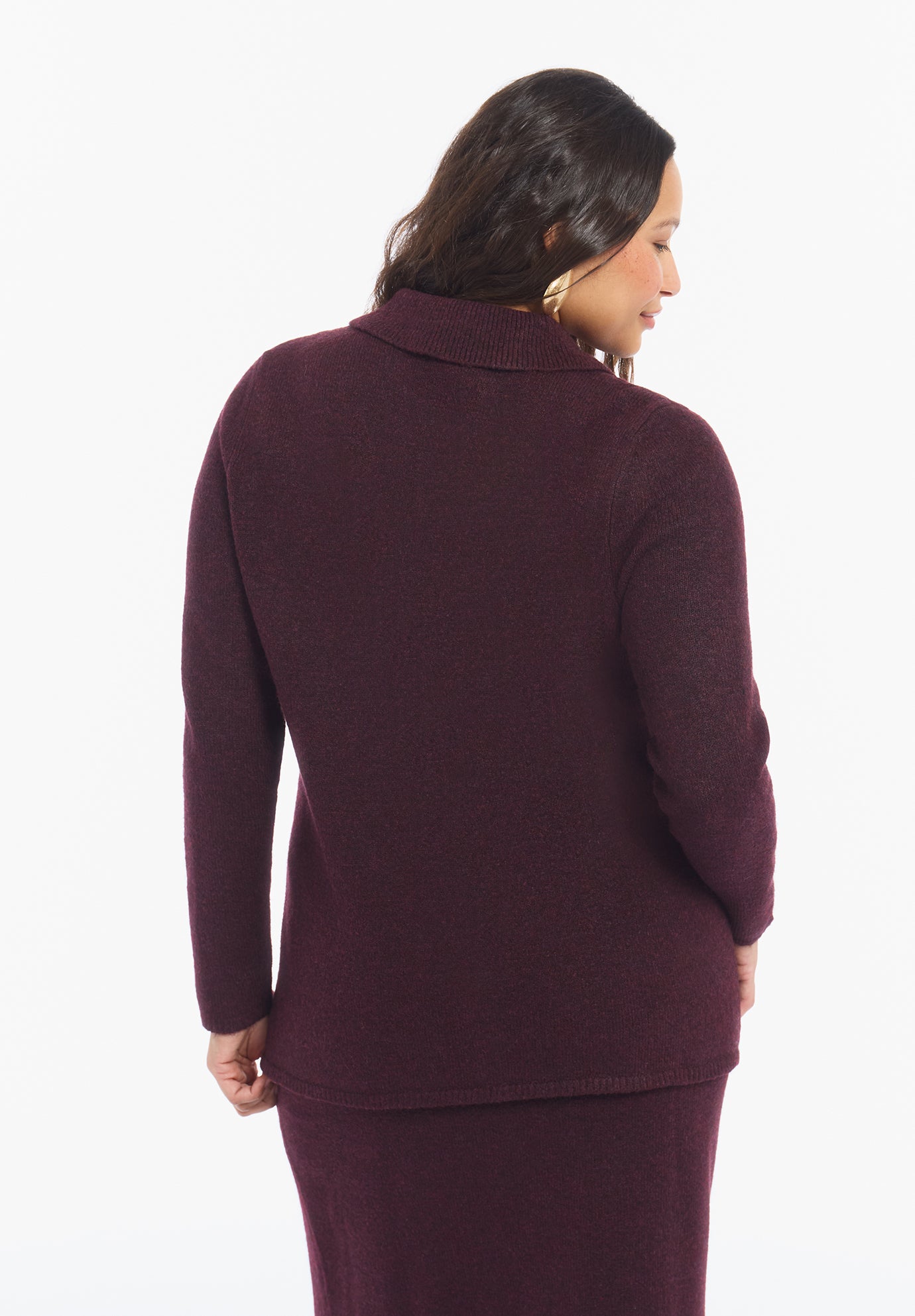 Button-Up Intarsia Knit Longline Cardigan image number 2