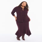 Button-Up Intarsia Knit Longline Cardigan image number 0