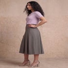 Pleated A-Line Skirt image number 1