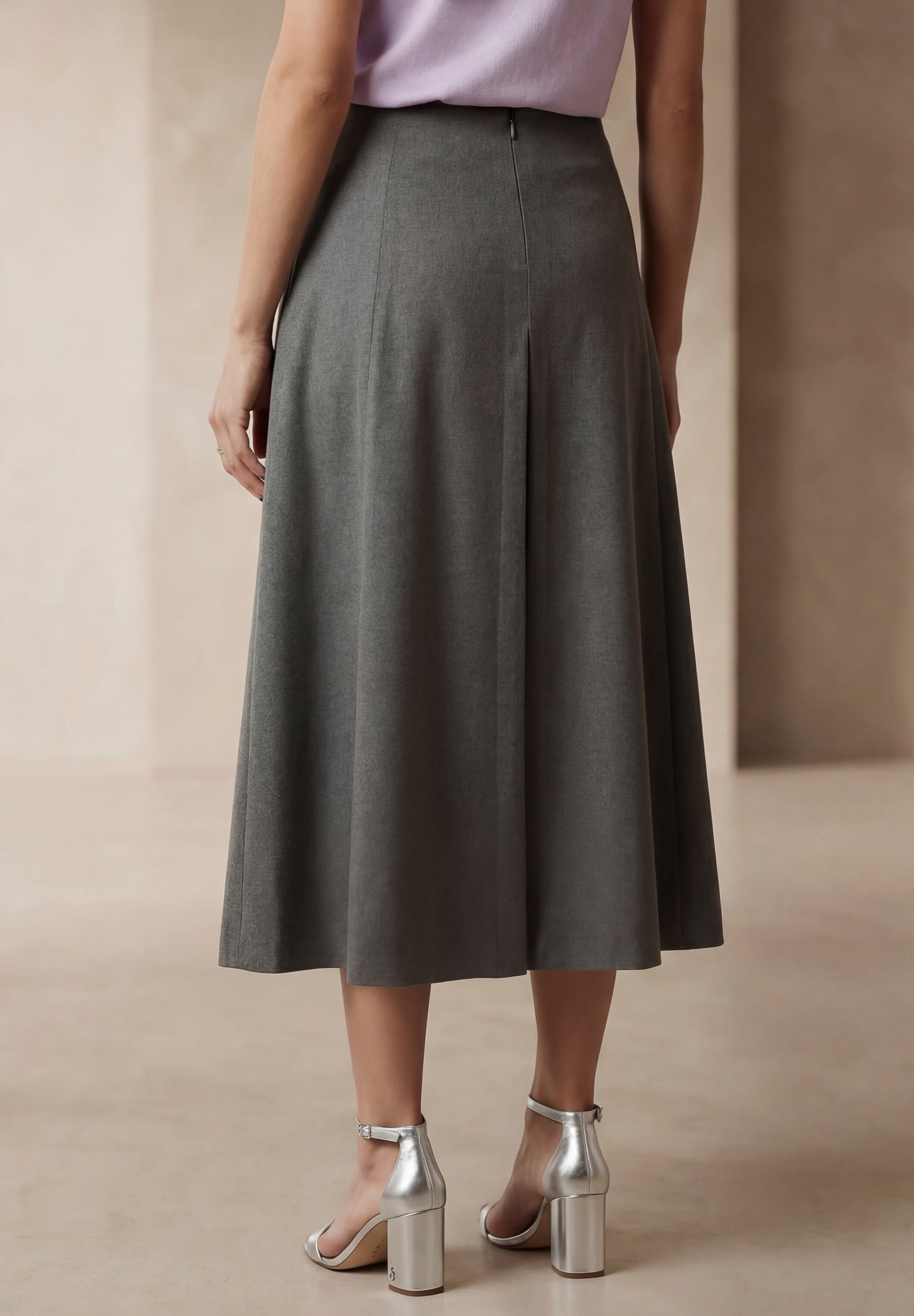 Pleated A-Line Skirt image number 1