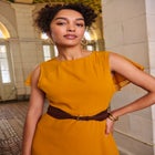 Faux Suede Front-Buckle Belt image number null
