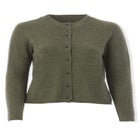 Crew Neck Boxy Button-front Cardigan image number null