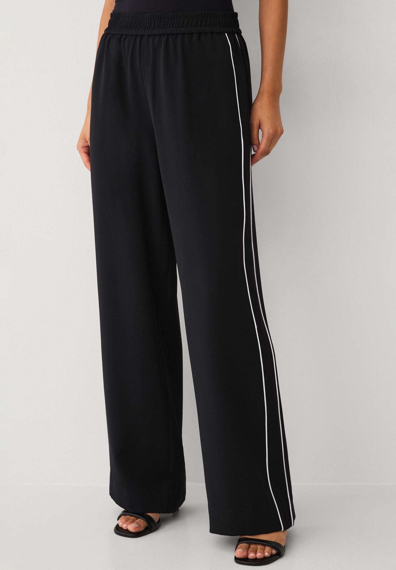 Elastic Waist Side Strip Track Pants image number 0